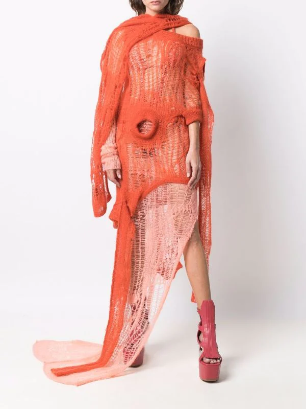 ( Nouvelle Collection ) Rick Owens 23 PINK Robe En Maille Spider Ziggy Femme 5 ( Nouvelle Collection ) Rick Owens 23 PINK Robe En Maille Spider Ziggy Femme – Image 3