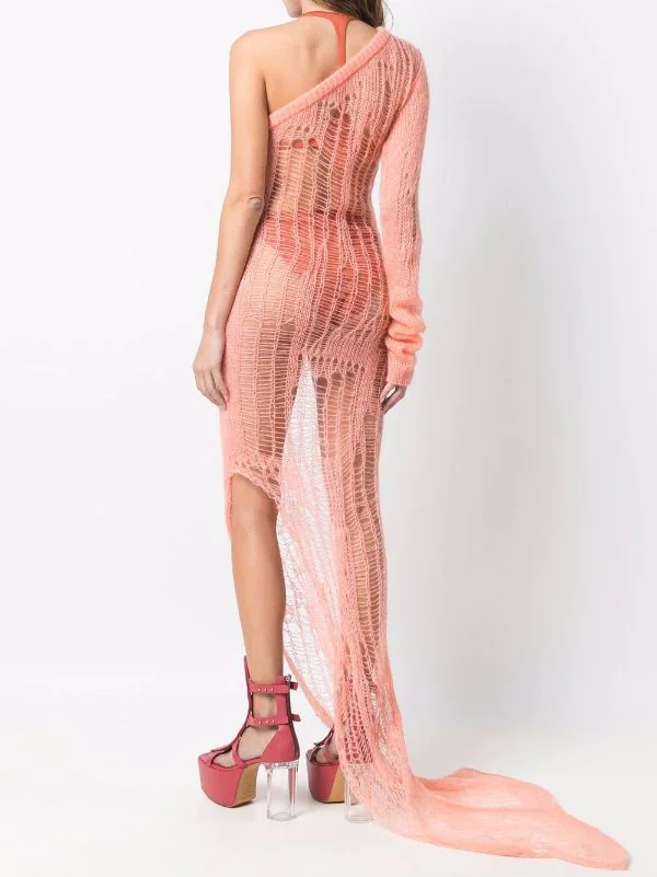 ( Nouvelle Collection ) Rick Owens 23 PINK Robe En Maille Spider Ziggy Femme 7 ( Nouvelle Collection ) Rick Owens 23 PINK Robe En Maille Spider Ziggy Femme – Image 5