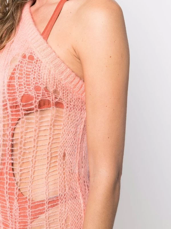 ( Nouvelle Collection ) Rick Owens 23 PINK Robe En Maille Spider Ziggy Femme 8 ( Nouvelle Collection ) Rick Owens 23 PINK Robe En Maille Spider Ziggy Femme – Image 6