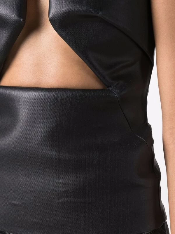 ( Nouvelle Collection ) Rick Owens 09 BLACK Haut-bustier à Découpes Femme 7 ( Nouvelle Collection ) Rick Owens 09 BLACK Haut-bustier à Découpes Femme – Image 5