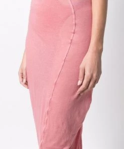 ( Nouvelle Collection ) Rick Owens Robe Longue à Col V Femme -Rick Owens Soldes 17553078 36508421 600