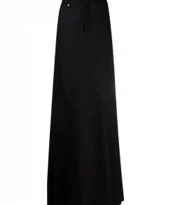 ( Nouvelle Collection ) Rick Owens Jupe évasée En Jean à Taille Haute 09 BLACK