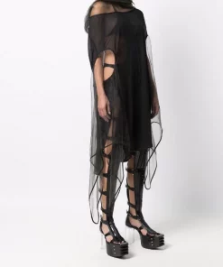 ( Nouvelle Collection ) Rick Owens Haut Long Asymétrique Femme -Rick Owens Soldes 17553941 36502440 600