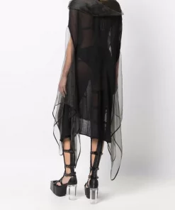 ( Nouvelle Collection ) Rick Owens Haut Long Asymétrique Femme -Rick Owens Soldes 17553941 36504377 600