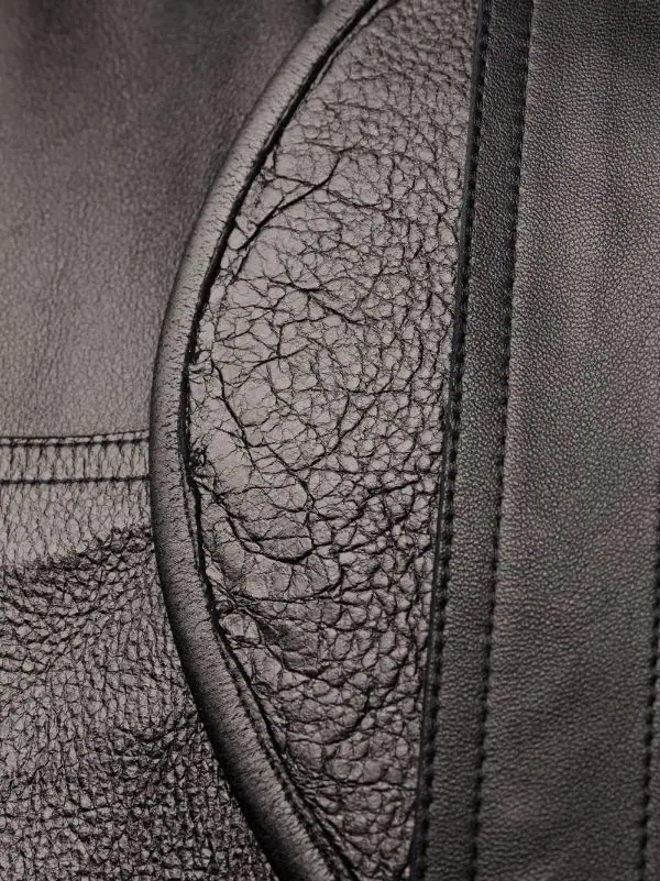 ( Nouvelle Collection ) Rick Owens Caban Tecuatl à Manches Crop 09 BLACK 8 ( Nouvelle Collection ) Rick Owens Caban Tecuatl à Manches Crop 09 BLACK – Image 6