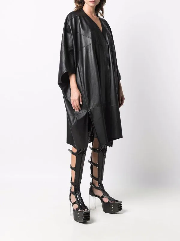 ( Nouvelle Collection ) Rick Owens Caban Tecuatl à Manches Crop 09 BLACK 5 ( Nouvelle Collection ) Rick Owens Caban Tecuatl à Manches Crop 09 BLACK – Image 3