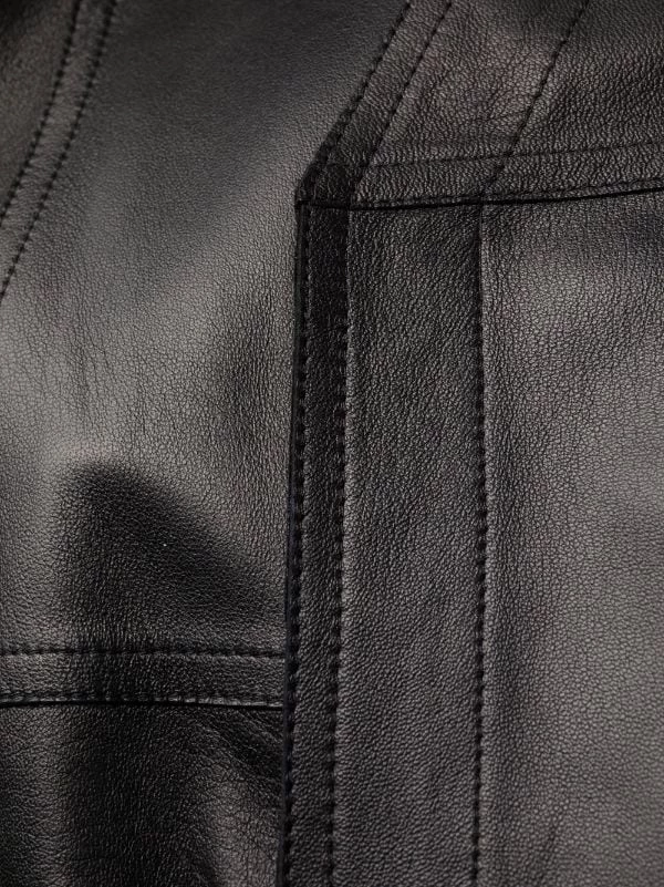 ( Nouvelle Collection ) Rick Owens Caban Tecuatl à Manches Crop 09 BLACK 9 ( Nouvelle Collection ) Rick Owens Caban Tecuatl à Manches Crop 09 BLACK – Image 7