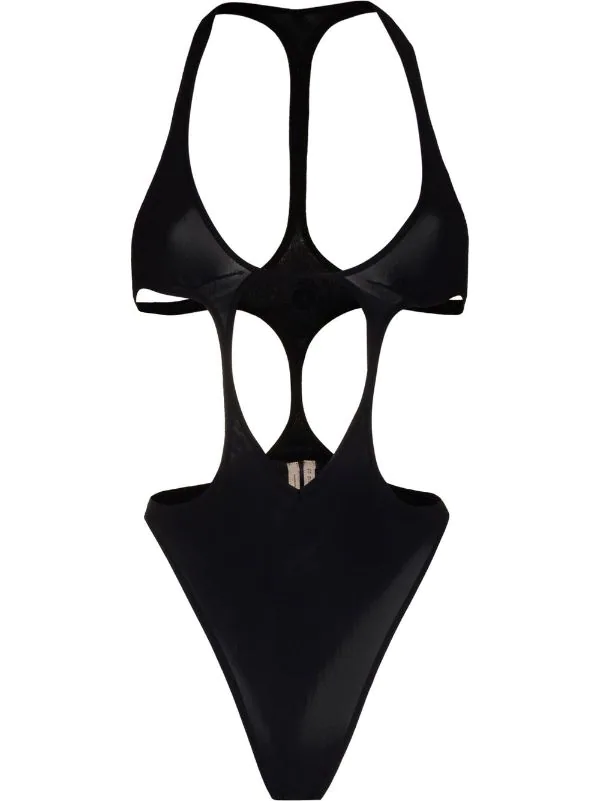 ( Nouvelle Collection ) Rick Owens 09 BLACK Maillot De Bain Fog Swimmer à Découpes Femme 3 ( Nouvelle Collection ) Rick Owens 09 BLACK Maillot De Bain Fog Swimmer à Découpes Femme
