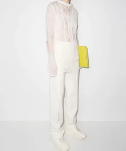 ( Nouvelle Collection ) Rick Owens 21 NATURAL Pull En Maille Ajourée à Col Rond Femme -Rick Owens Soldes 17573619 39170988 600