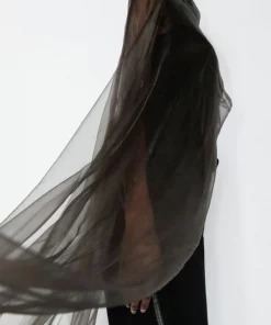 ( Nouvelle Collection ) Rick Owens 09 BLACK Haut Drapé à Effet De Transparence Femme -Rick Owens Soldes 17574454 39328878 600