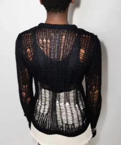 ( Nouvelle Collection ) Rick Owens Haut En Maille Ajourée à Col Rond 09 BLACK 8 ( Nouvelle Collection ) Rick Owens Haut En Maille Ajourée à Col Rond 09 BLACK -Rick Owens Soldes 17574459 39570116 600