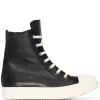 ( Nouvelle Collection ) Rick Owens Baskets Montantes En Cuir Femme -Rick Owens Soldes 17577694 37856868 600