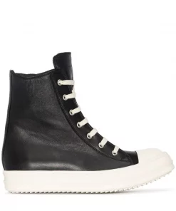 ( Nouvelle Collection ) Rick Owens Baskets Montantes En Cuir Femme