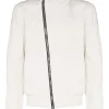 Rick Owens 21 NATURAL Sweat Zippé à Col Montant Homme