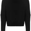 ( Nouvelle Collection ) Rick Owens 09 BLACK Sweat à Encolure Ronde Homme -Rick Owens Soldes 17595927 37888180 600