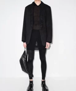 ( Nouvelle Collection ) Rick Owens 09 BLACK Hoodie Nervuré à Effet De Transparence Homme -Rick Owens Soldes 17595933 37779579 600