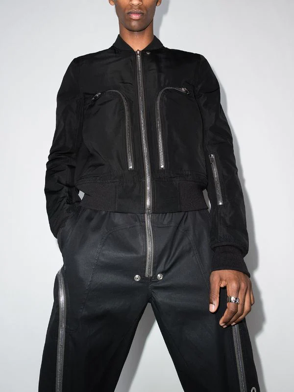 ( Nouvelle Collection ) Rick Owens Veste Bomber Bauhaus à Détails De Zips 09 BLACK 4 ( Nouvelle Collection ) Rick Owens Veste Bomber Bauhaus à Détails De Zips 09 BLACK – Image 2