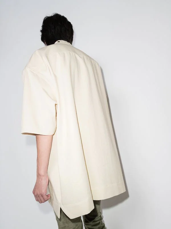 ( Nouvelle Collection ) Rick Owens Chemise Faun à Boutons Pression 21 NATURAL 5 ( Nouvelle Collection ) Rick Owens Chemise Faun à Boutons Pression 21 NATURAL – Image 3