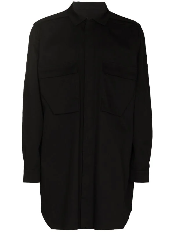 ( Nouvelle Collection ) Rick Owens Chemise Field à Poches à Rabat 09 BLACK 3 ( Nouvelle Collection ) Rick Owens Chemise Field à Poches à Rabat 09 BLACK