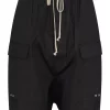 ( Nouvelle Collection ) Rick Owens 09 BLACK Short Sarouel à Poches Cargo Homme