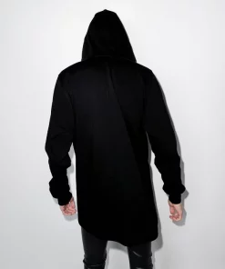 ( Nouvelle Collection ) Rick Owens Hoodie Long En Coton Homme -Rick Owens Soldes 17596625 37791955 600
