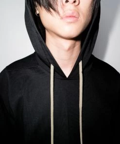 ( Nouvelle Collection ) Rick Owens Hoodie Long En Coton Homme -Rick Owens Soldes 17596625 37791956 600