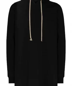 ( Nouvelle Collection ) Rick Owens Hoodie Long En Coton Homme