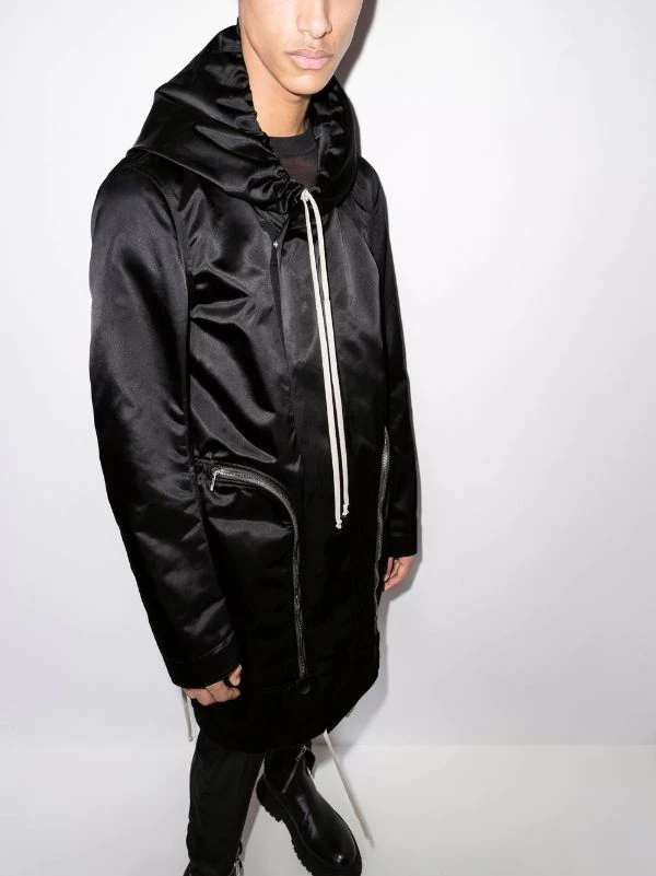 ( Nouvelle Collection ) Rick Owens Parka Bauhaus à Effet Satiné 09 BLACK 4 ( Nouvelle Collection ) Rick Owens Parka Bauhaus à Effet Satiné 09 BLACK – Image 2