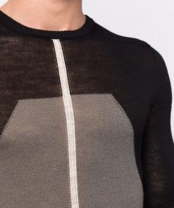 ( Nouvelle Collection ) Rick Owens Pull En Laine Vierge à Design à Empiècements Homme -Rick Owens Soldes 17705961 37712613 600