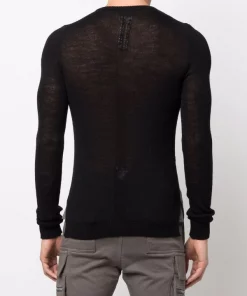( Nouvelle Collection ) Rick Owens Pull En Laine Vierge à Design à Empiècements Homme -Rick Owens Soldes 17705961 37714250 600
