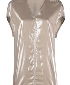 ( Nouvelle Collection ) Rick Owens 98 WARM SILVER T-shirt Island Métallisé Femme