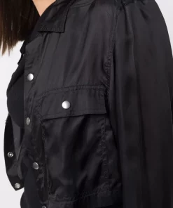 ( Nouvelle Collection ) Rick Owens Chemise Crop à Fini Satiné Femme -Rick Owens Soldes 17705983 37733404 600