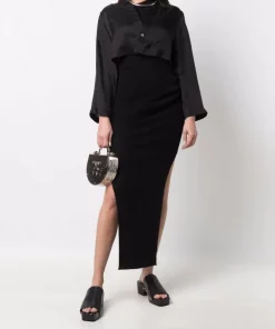 ( Nouvelle Collection ) Rick Owens Chemise Babel Crop Femme -Rick Owens Soldes 17705985 37735508 600