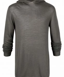 ( Nouvelle Collection ) Rick Owens 34 DUST Hoodie à Manches Longues Homme
