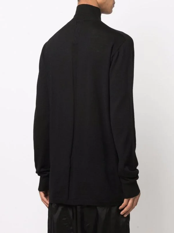 ( Nouvelle Collection ) Rick Owens 09 BLACK Pull à Col Roulé Homme 6 ( Nouvelle Collection ) Rick Owens 09 BLACK Pull à Col Roulé Homme – Image 4
