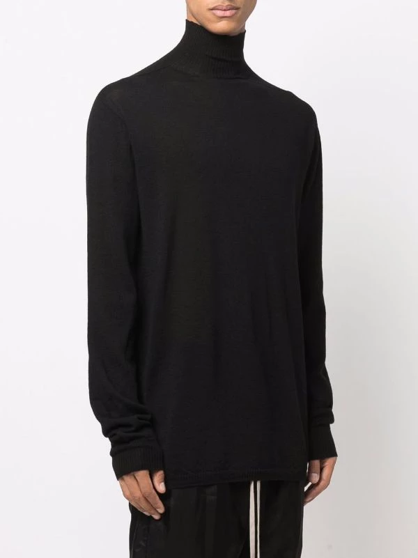 ( Nouvelle Collection ) Rick Owens 09 BLACK Pull à Col Roulé Homme 5 ( Nouvelle Collection ) Rick Owens 09 BLACK Pull à Col Roulé Homme – Image 3