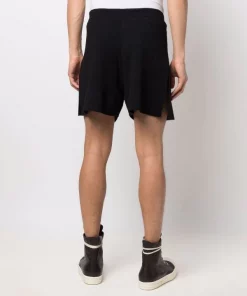 ( Nouvelle Collection ) Rick Owens 09 BLACK Short De Sport à Taille à Lien De Resserrage Homme -Rick Owens Soldes 17706739 37714205 600