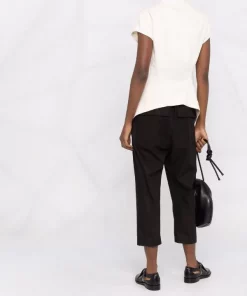 ( Nouvelle Collection ) Rick Owens 09 BLACK Pantalon Astaires Court à Lien De Resserrage Femme -Rick Owens Soldes 17706764 37382223 600