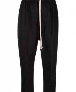 ( Nouvelle Collection ) Rick Owens 09 BLACK Pantalon Astaires Court à Lien De Resserrage Femme