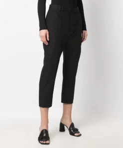 ( Nouvelle Collection ) Rick Owens Pantalon Court à Taille Haute 09 BLACK -Rick Owens Soldes 17706765 37745565 600