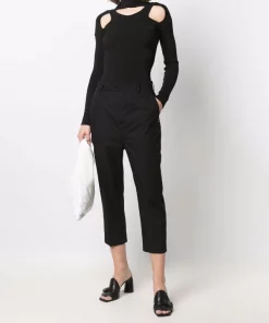 ( Nouvelle Collection ) Rick Owens Pantalon Court à Taille Haute 09 BLACK -Rick Owens Soldes 17706765 37746167 600