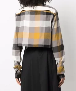 ( Nouvelle Collection ) Rick Owens Chemise Crop à Carreaux 34P DUST PLAID 10 ( Nouvelle Collection ) Rick Owens Chemise Crop à Carreaux 34P DUST PLAID -Rick Owens Soldes 17706780 37733878 600