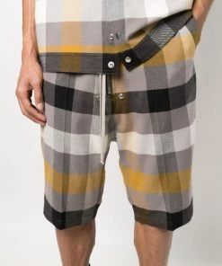 Rick Owens 34P DUST PLAID Short Bela Prod à Coupe Sarouel Homme -Rick Owens Soldes 17706781 38426758 600