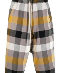 Rick Owens 34P DUST PLAID Short Bela Prod à Coupe Sarouel Homme