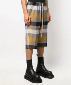 Rick Owens 34P DUST PLAID Short Bela Prod à Coupe Sarouel Homme -Rick Owens Soldes 17706781 38428250 600