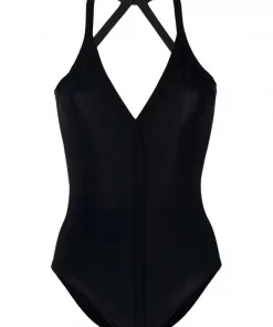 ( Nouvelle Collection ) Rick Owens 09 BLACK Maillot De Bain à Dos-nu Femme