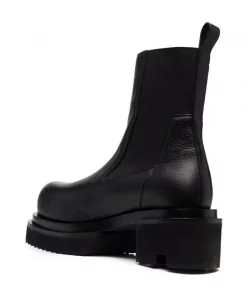 ( Nouvelle Collection ) Rick Owens 09 BLACK Bottes Beatle Ballast En Cuir Homme -Rick Owens Soldes 17706796 38762758 600