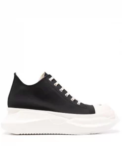 ( Nouvelle Collection ) Rick Owens 9911 BLACK/BLACK/MILK/MILK Baskets Abstract Homme