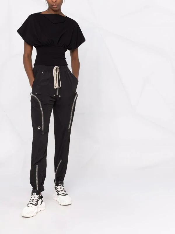 ( Nouvelle Collection ) Rick Owens Haut Tommy Crop à Fronces 09 BLACK 4 ( Nouvelle Collection ) Rick Owens Haut Tommy Crop à Fronces 09 BLACK – Image 2