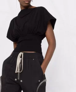 ( Nouvelle Collection ) Rick Owens Haut Tommy Crop à Fronces 09 BLACK 12 ( Nouvelle Collection ) Rick Owens Haut Tommy Crop à Fronces 09 BLACK -Rick Owens Soldes 17707266 37383334 600